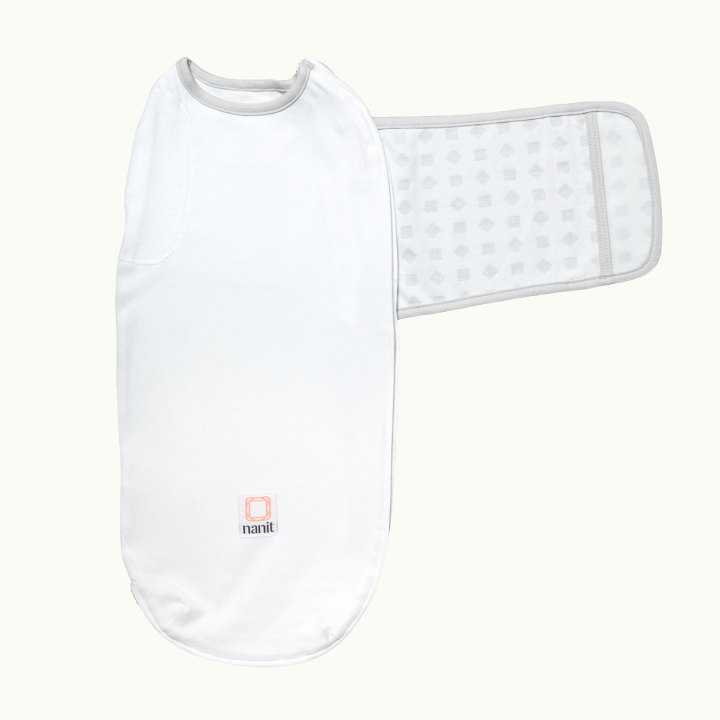 nanit swaddle with velcro off in gray